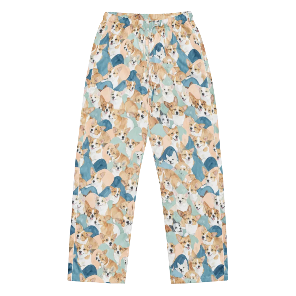 Corgi Cove on Women's Pajama Pants — Front