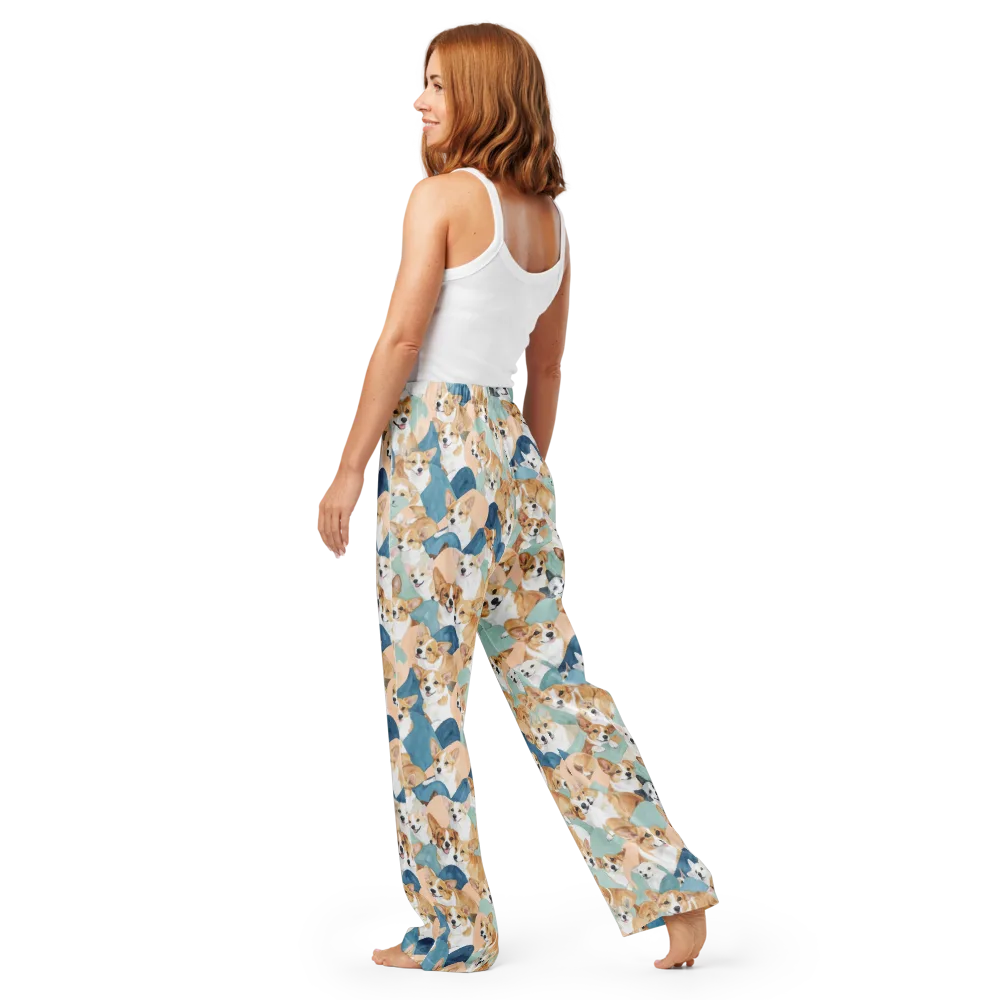 Corgi Cove on Women's Pajama Pants — Back