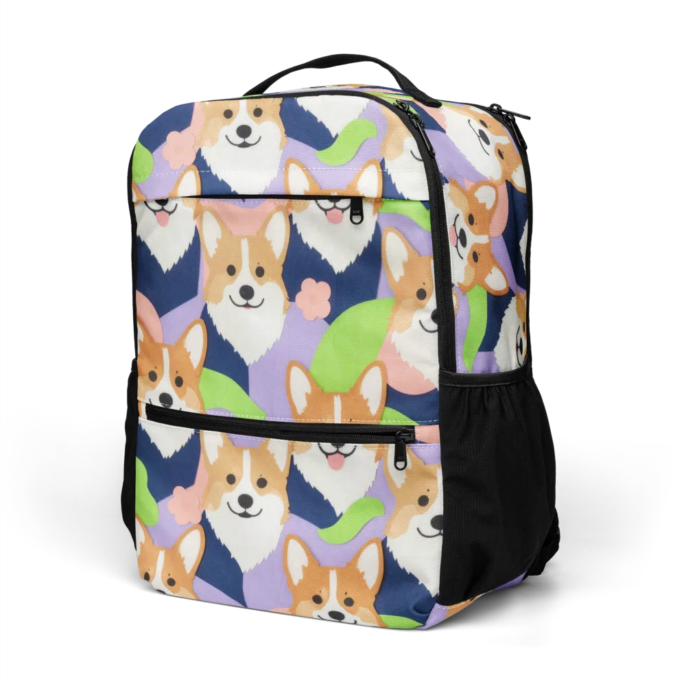 Corgi Colorwave on Utility Backpack — Left Front