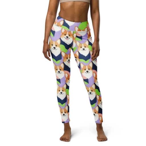 Corgi Colorwave on a Yoga Leggings