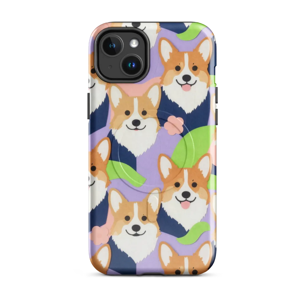 Corgi Colorwave on MagSafe Tough Case for iPhone® — Front