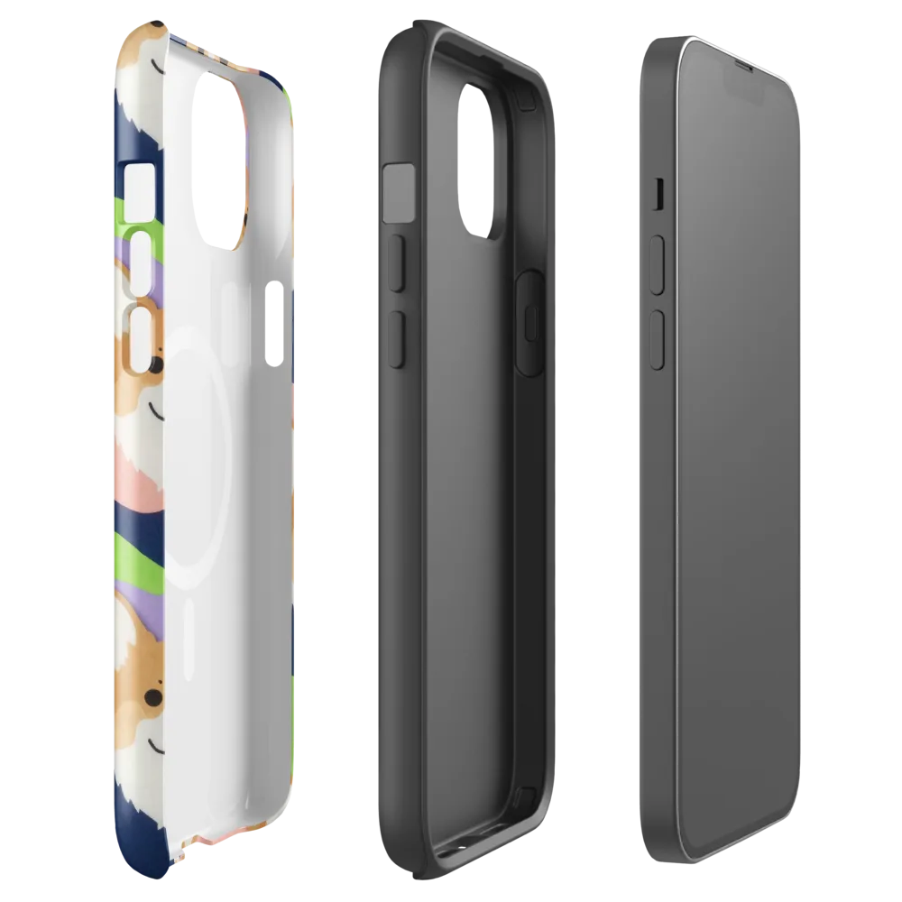 Corgi Colorwave on MagSafe Tough Case for iPhone® — Front
