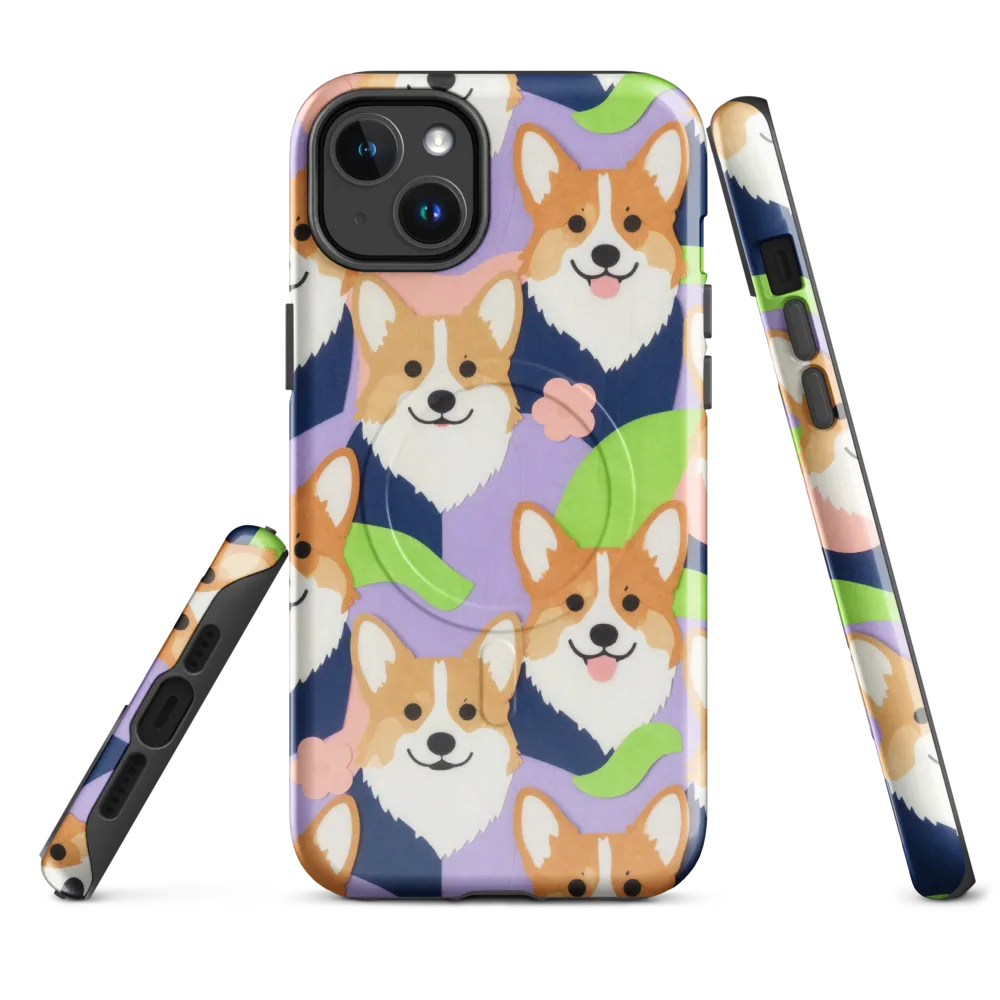 Corgi Colorwave on MagSafe Tough Case for iPhone® — Front