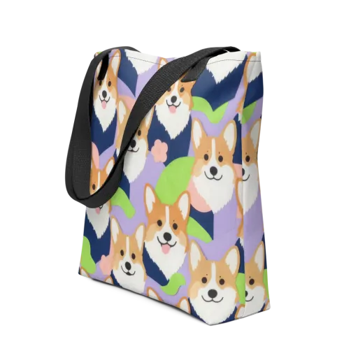 Corgi Colorwave on a Tote Bag