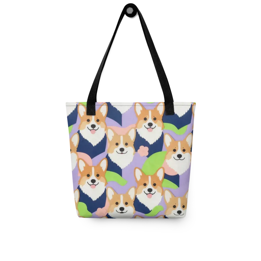 Corgi Colorwave on Tote Bag — Front