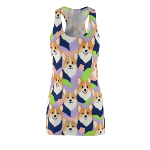 Corgi Colorwave on a Racerback Dress