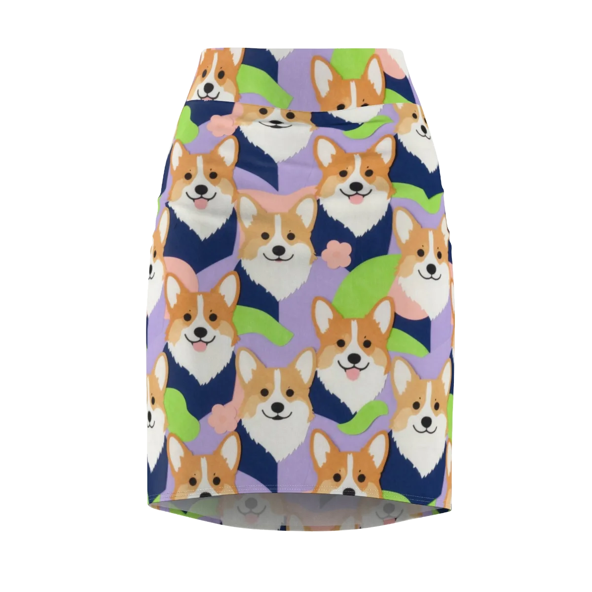 Corgi Colorwave on Pencil Skirt — Front