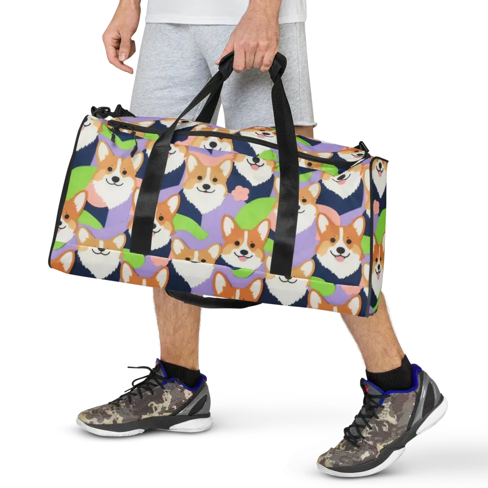 Corgi Colorwave on Duffle Bag — Front