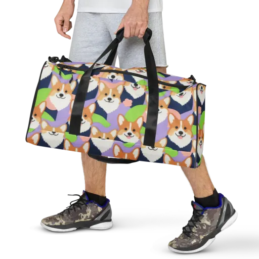 Corgi Colorwave on a Duffle Bag
