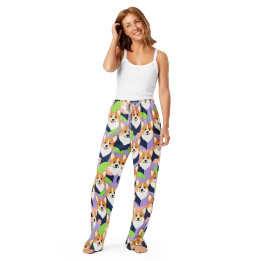 Corgi Colorwave on a Women's Pajama Pants