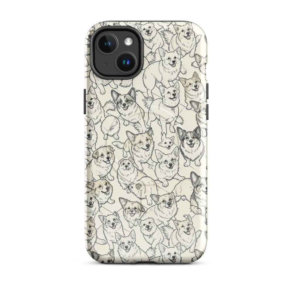 Corgi Chorus on MagSafe Tough Case for iPhone® — Front