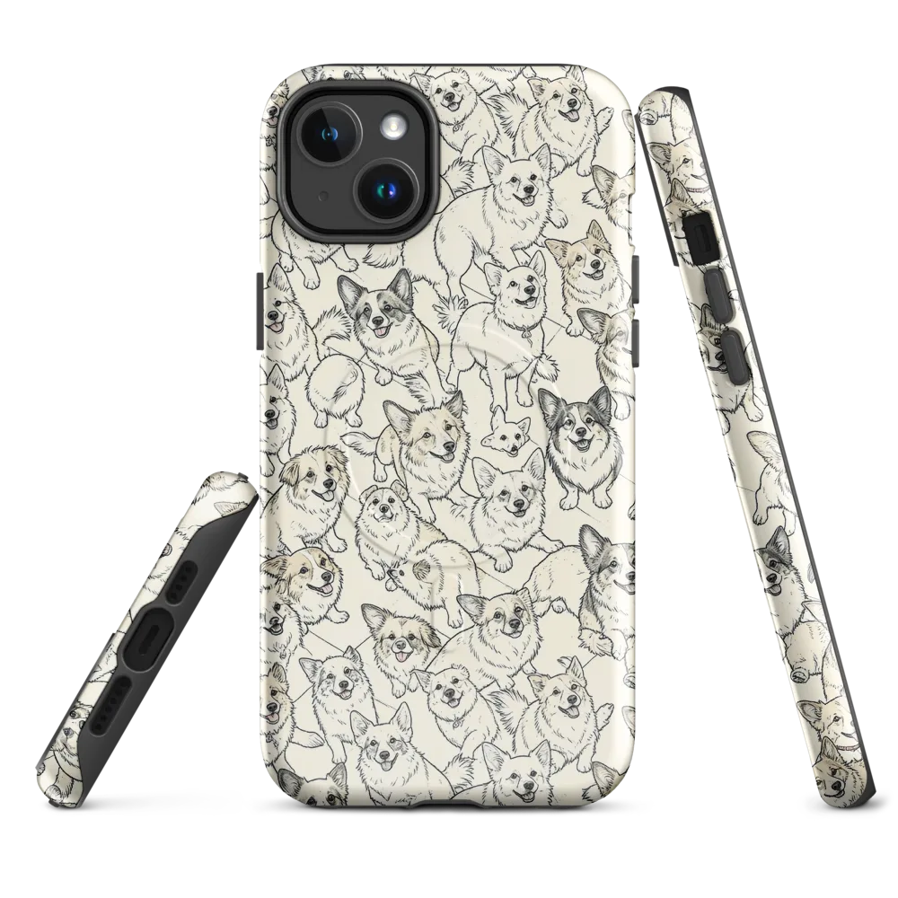 Corgi Chorus on MagSafe Tough Case for iPhone® — Front