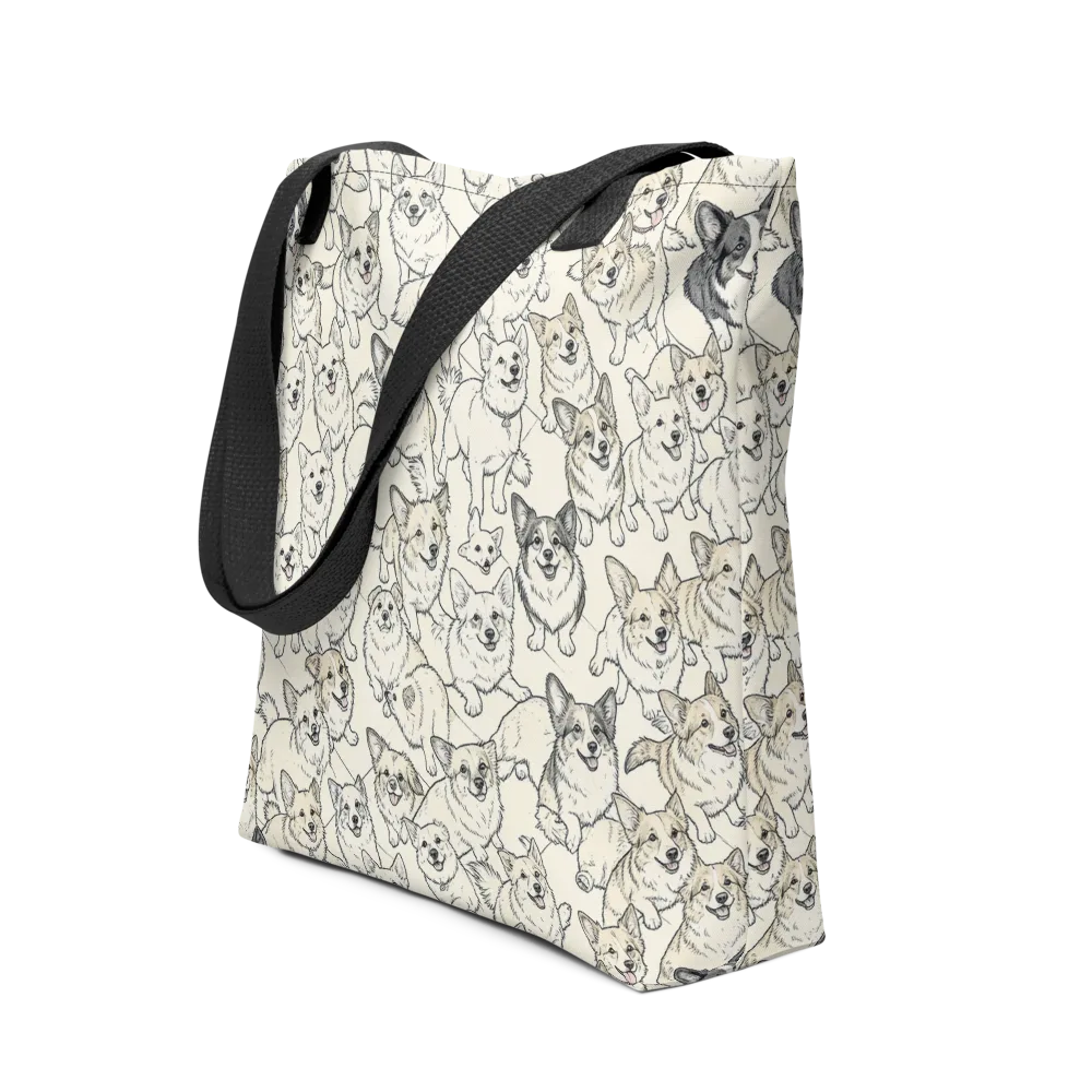 Corgi Chorus on Tote Bag — Front