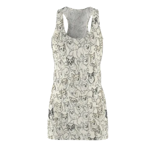 Corgi Chorus on a Racerback Dress