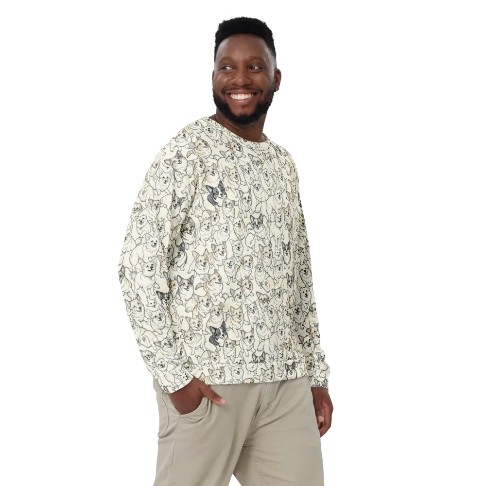 Corgi Chorus on Sweatshirt — Front