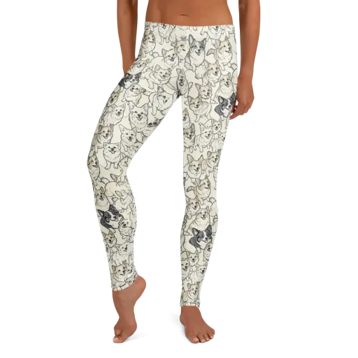 Corgi Chorus on a Leggings