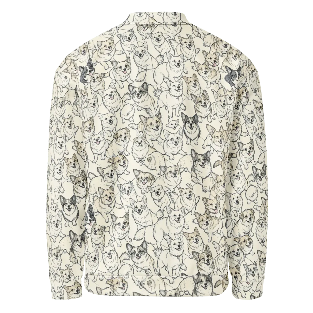 Corgi Chorus on Bomber Jacket — Back