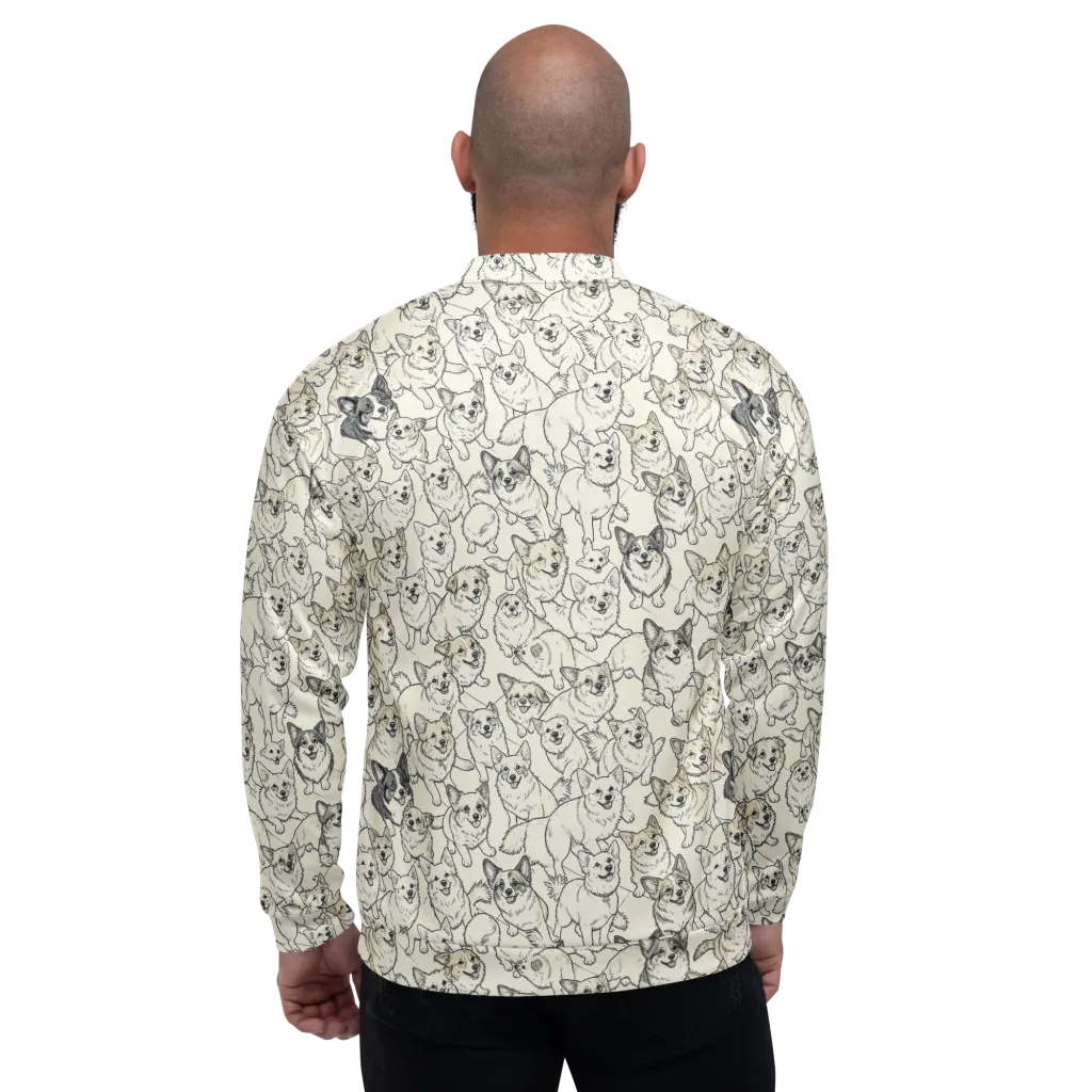 Corgi Chorus on Bomber Jacket — Back