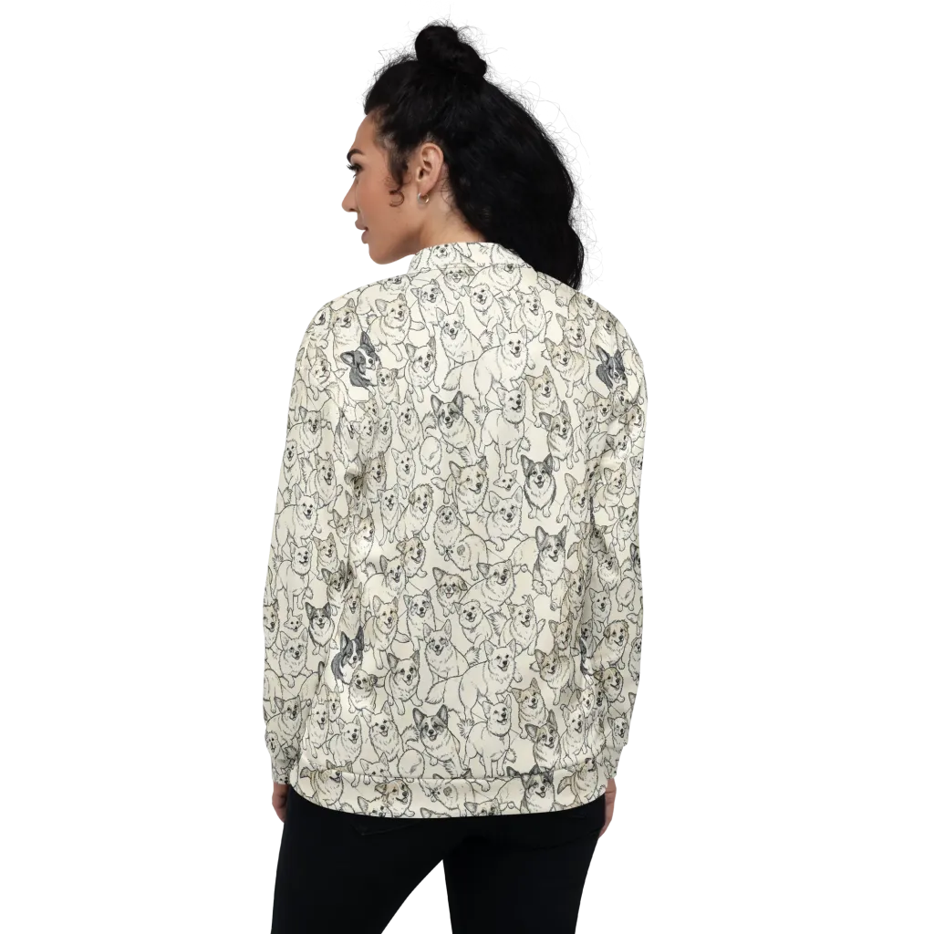 Corgi Chorus on Bomber Jacket — Back