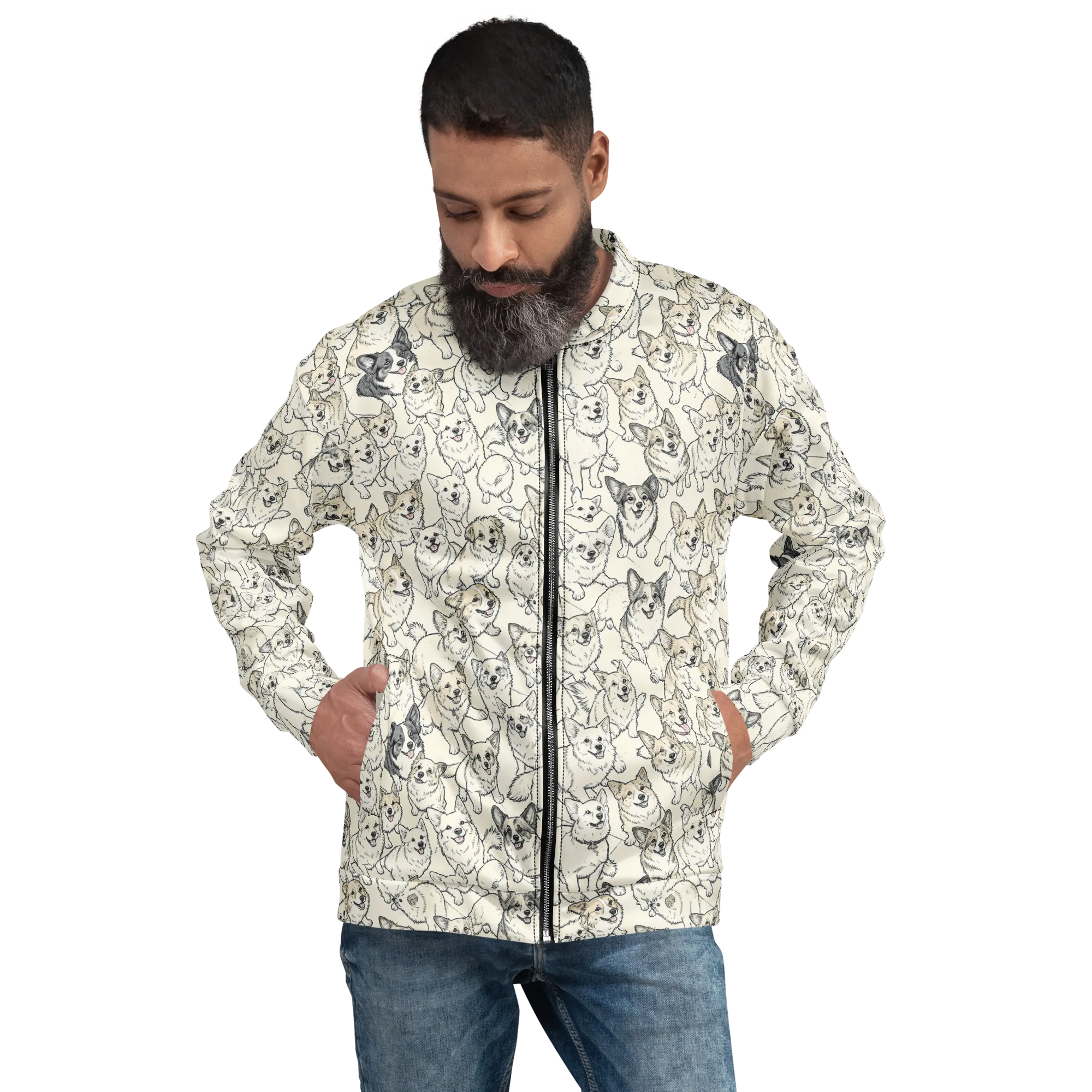 Corgi Chorus on Bomber Jacket — Front