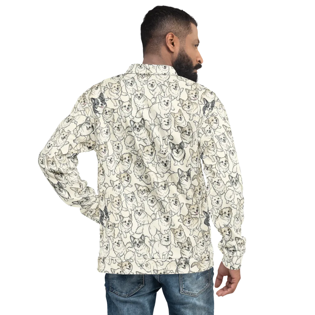 Corgi Chorus on Bomber Jacket — Back