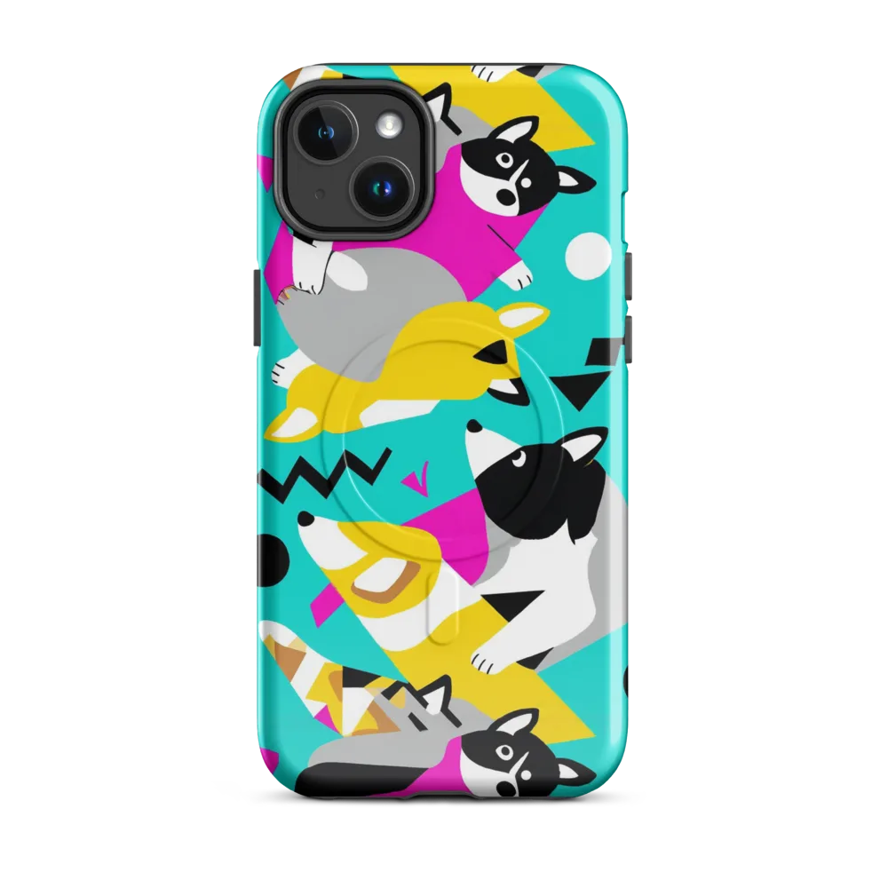 Neon Canine Parade on MagSafe Tough Case for iPhone® — Front