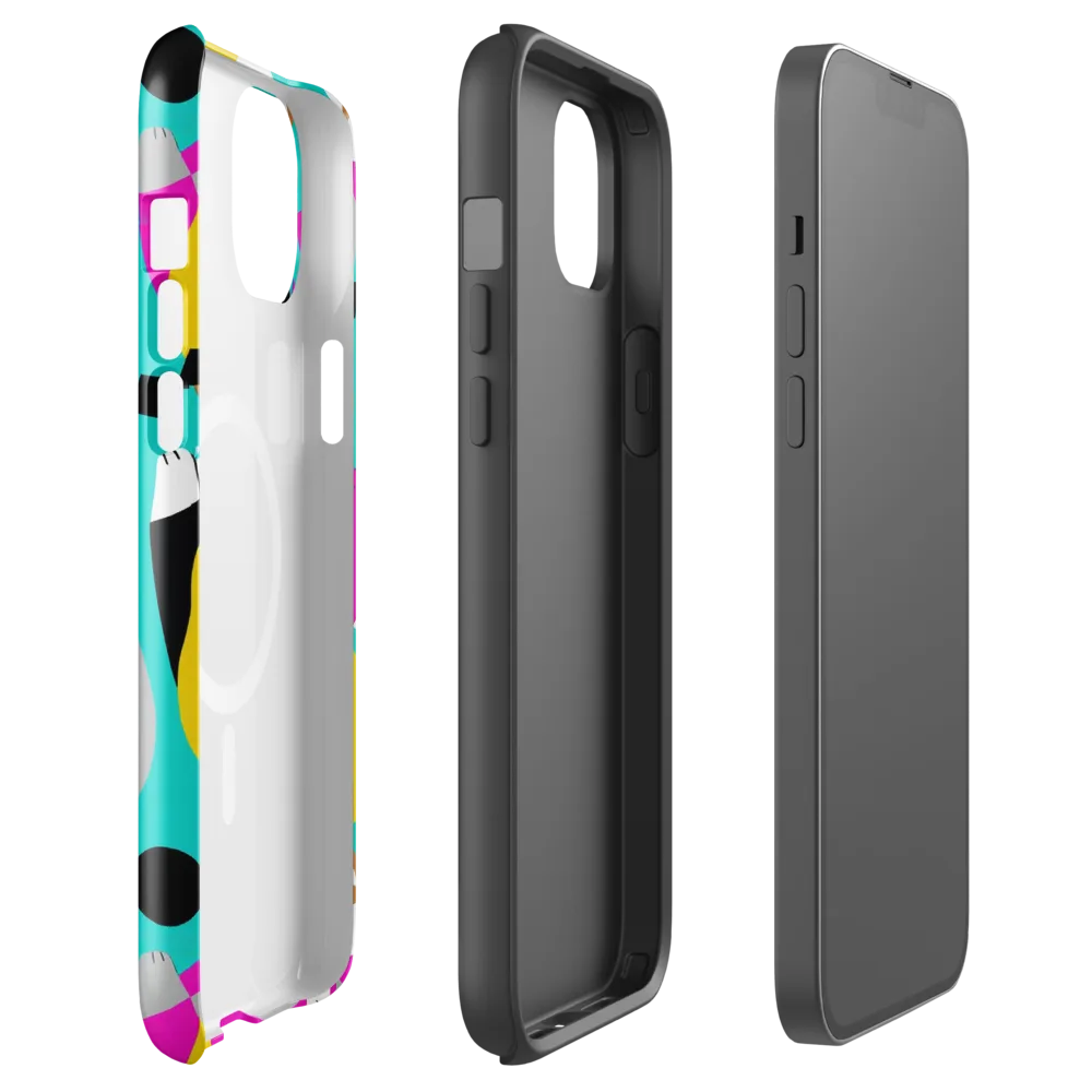 Neon Canine Parade on MagSafe Tough Case for iPhone® — Front