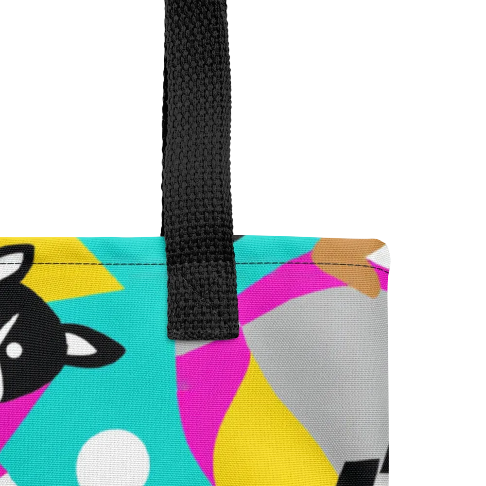 Neon Canine Parade on Tote Bag — Product details