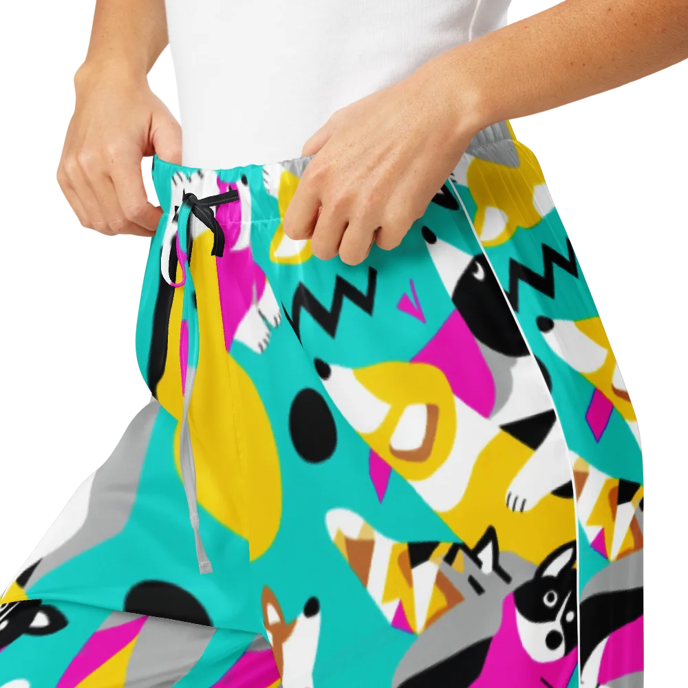 Neon Canine Parade on Women's Pajama Pants — Product details