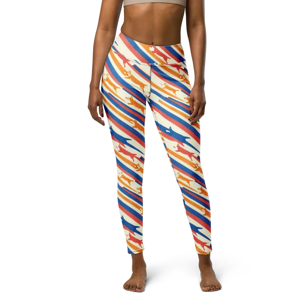 Canine Cadence on Yoga Leggings — Front