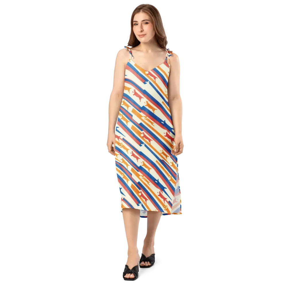 Canine Cadence on Slip Dress — Front