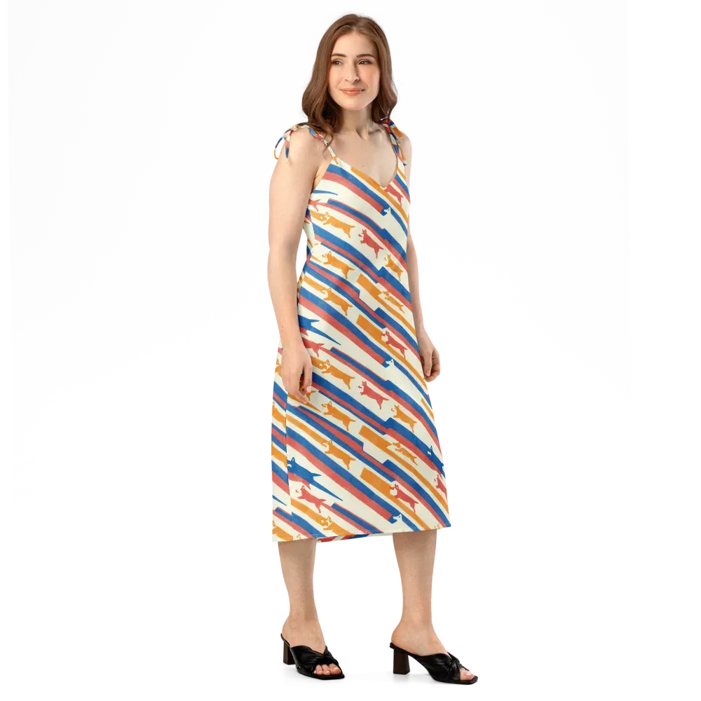 Canine Cadence on Slip Dress — Right Front