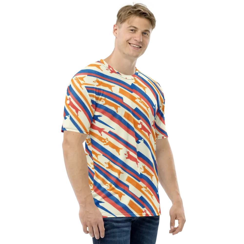 Canine Cadence on Men's Crew Neck T-Shirt — Right