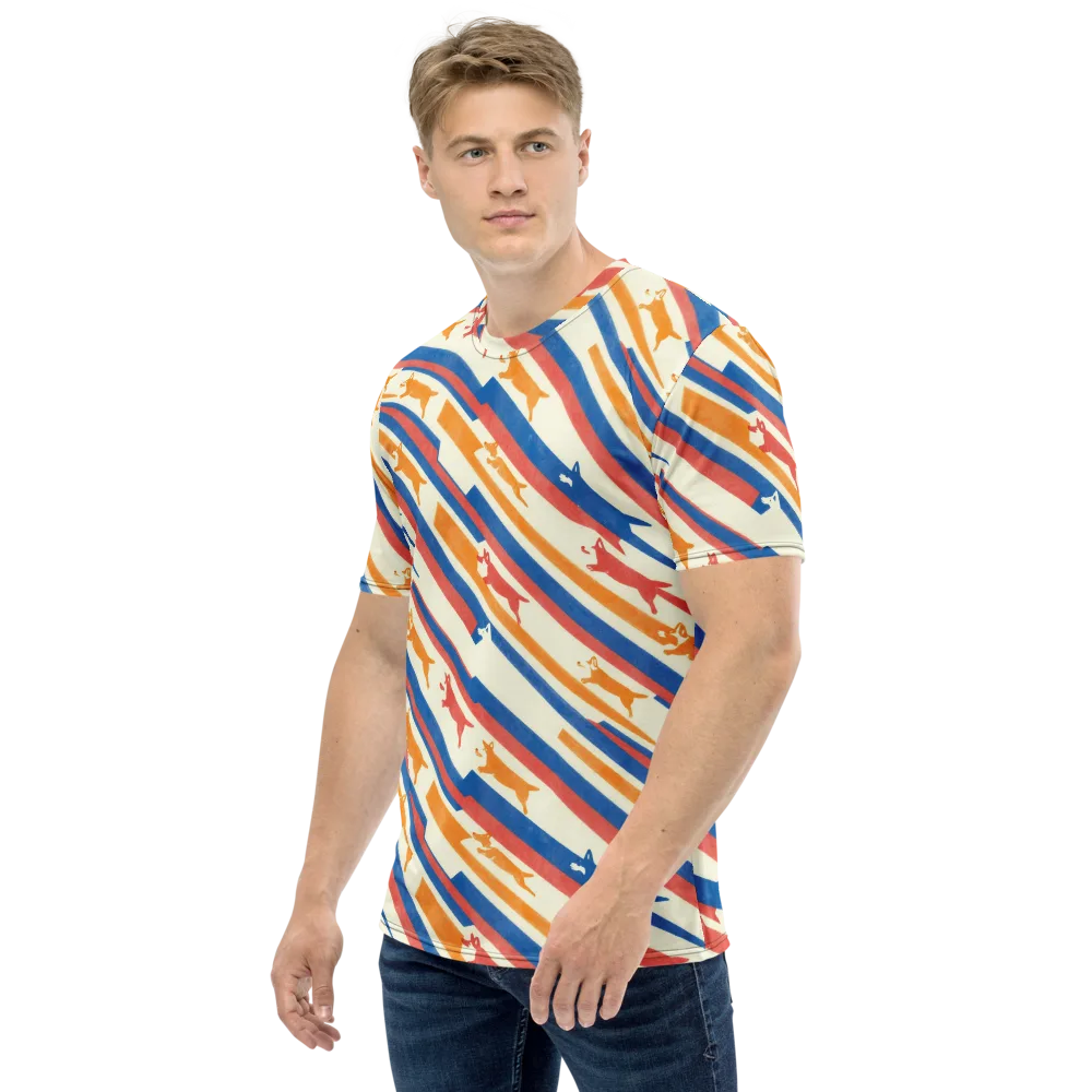 Canine Cadence on Men's Crew Neck T-Shirt — Left