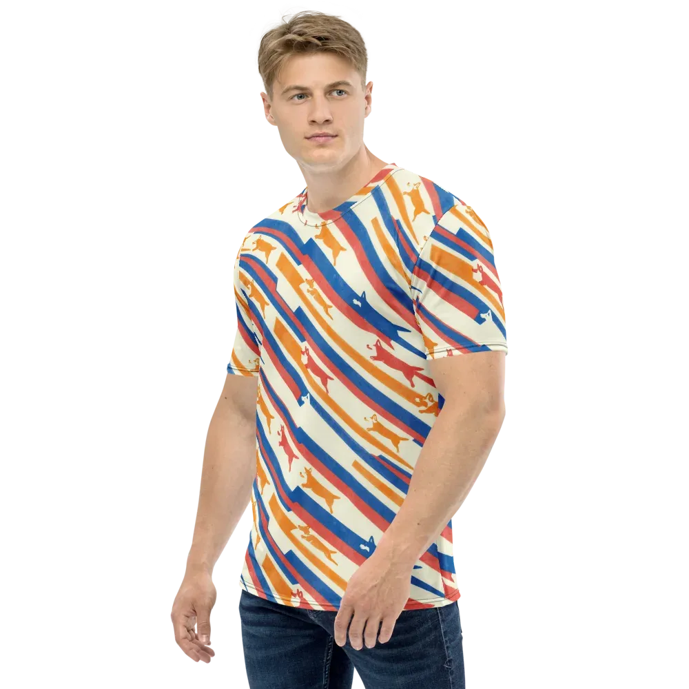 Canine Cadence on Men's Crew Neck T-Shirt — Left
