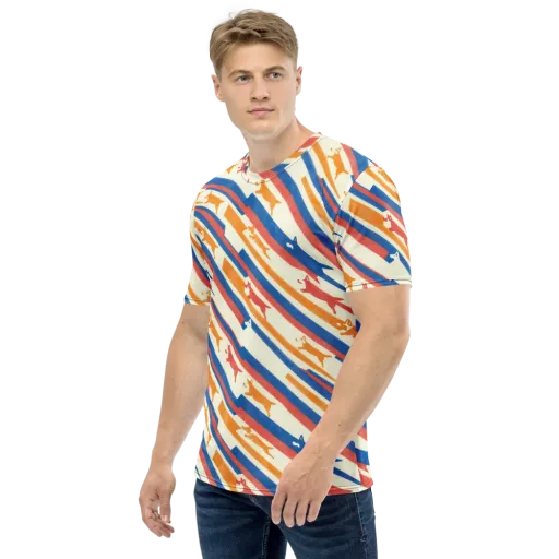 Canine Cadence on a Men's Crew Neck T-Shirt