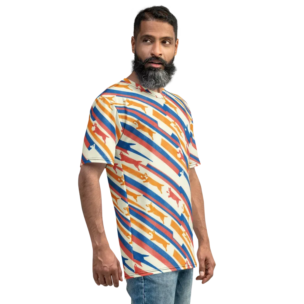 Canine Cadence on Men's Crew Neck T-Shirt — Right
