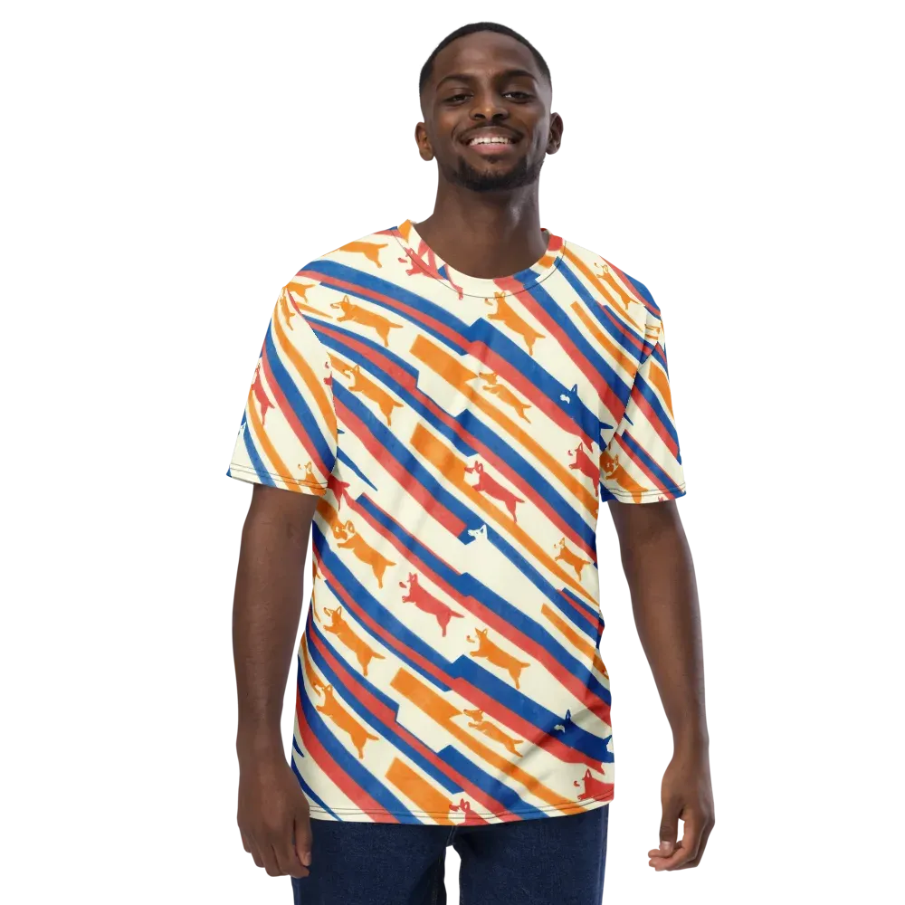 Canine Cadence on Men's Crew Neck T-Shirt — Front