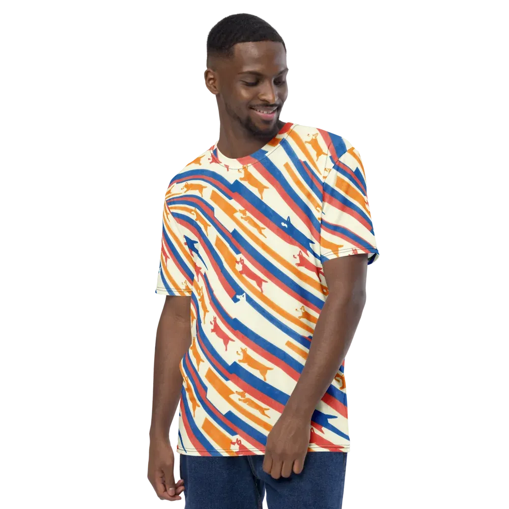 Canine Cadence on Men's Crew Neck T-Shirt — Left