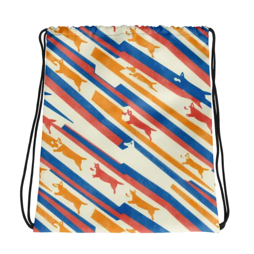 Canine Cadence on a Drawstring Bag