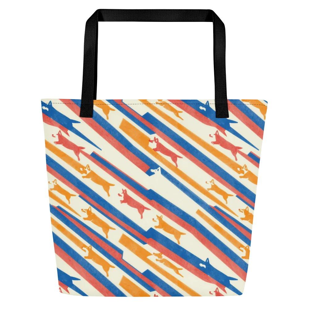 Canine Cadence on Large Tote Bag W/ Pocket — Front