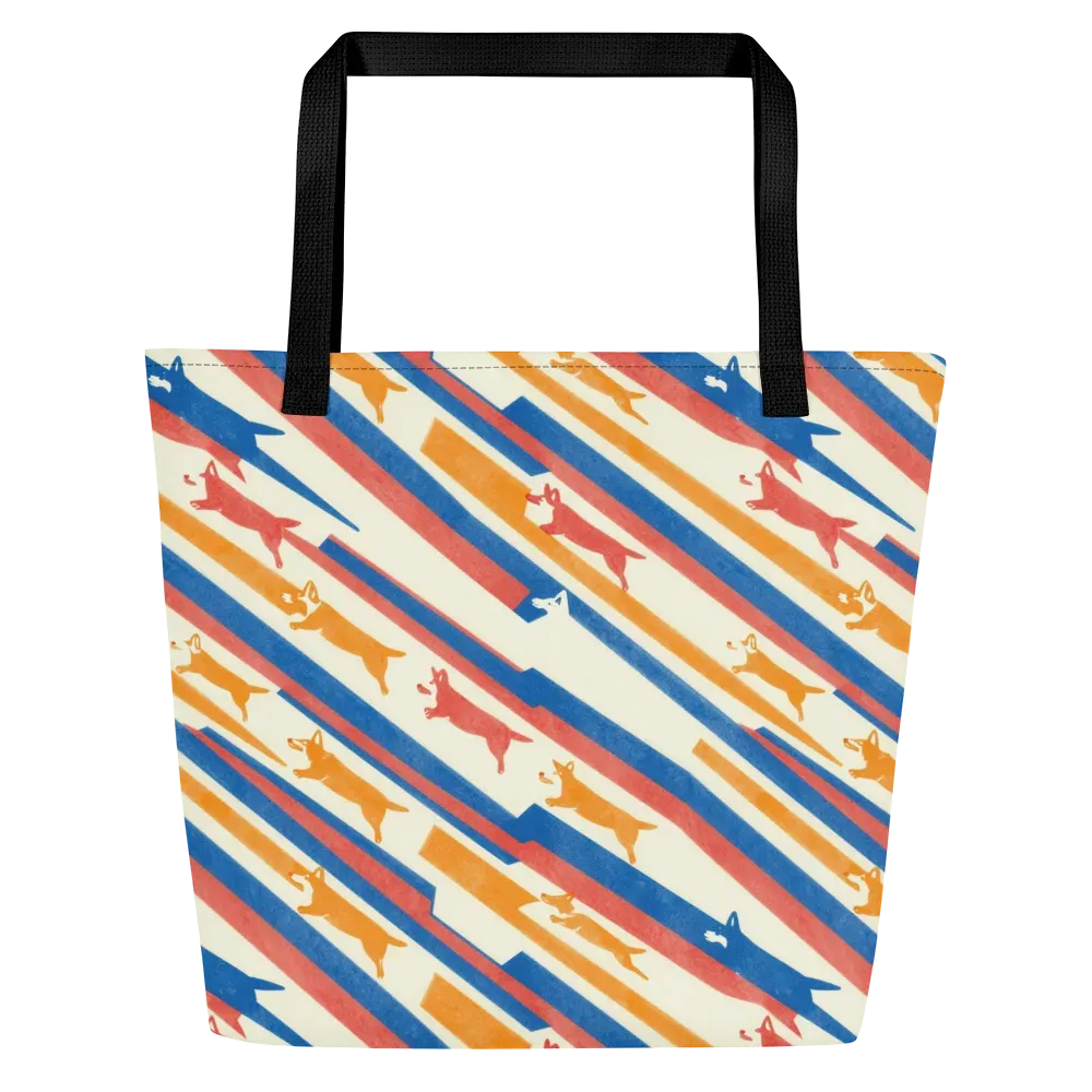 Canine Cadence on Large Tote Bag W/ Pocket — Front