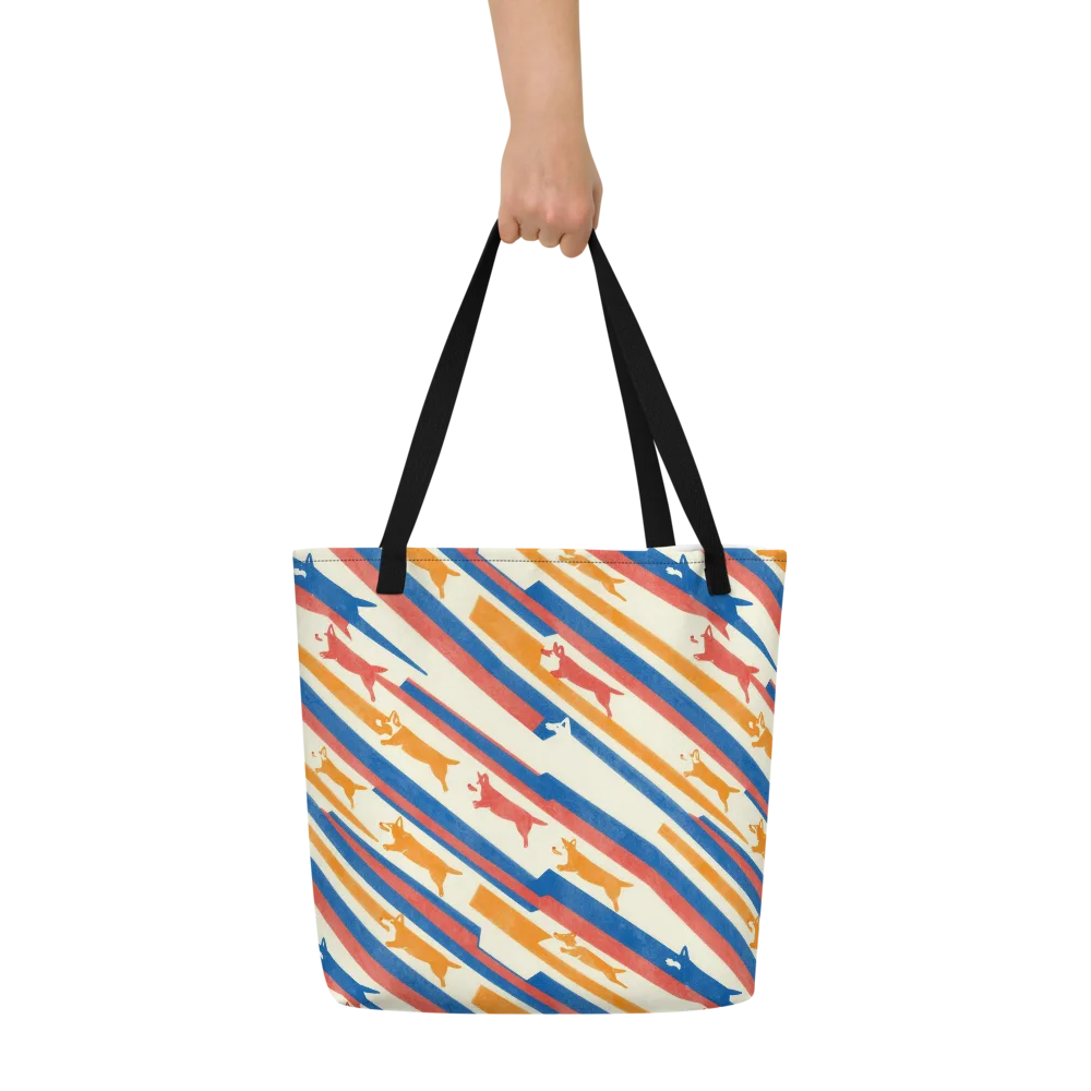 Canine Cadence on Large Tote Bag W/ Pocket — Front