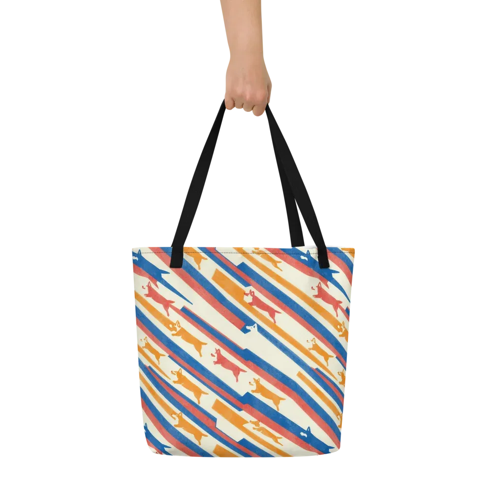 Canine Cadence on Large Tote Bag W/ Pocket — Front