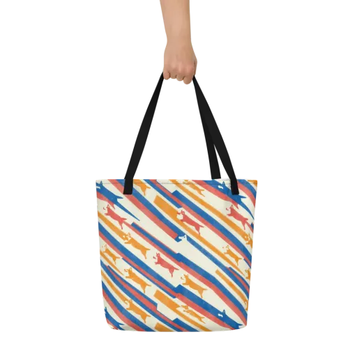 Canine Cadence on a Large Tote Bag W/ Pocket