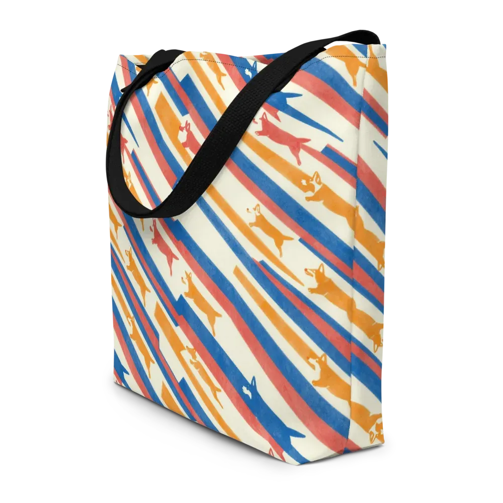 Canine Cadence on Large Tote Bag W/ Pocket — Front