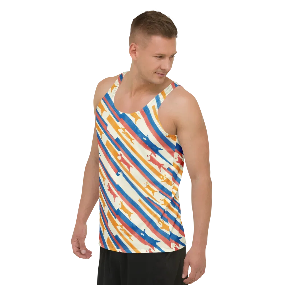 Canine Cadence on Men's Tank Top — Left Front