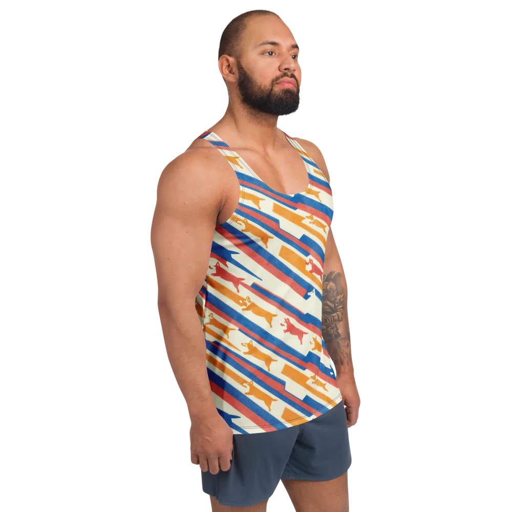 Canine Cadence on Men's Tank Top — Right Front
