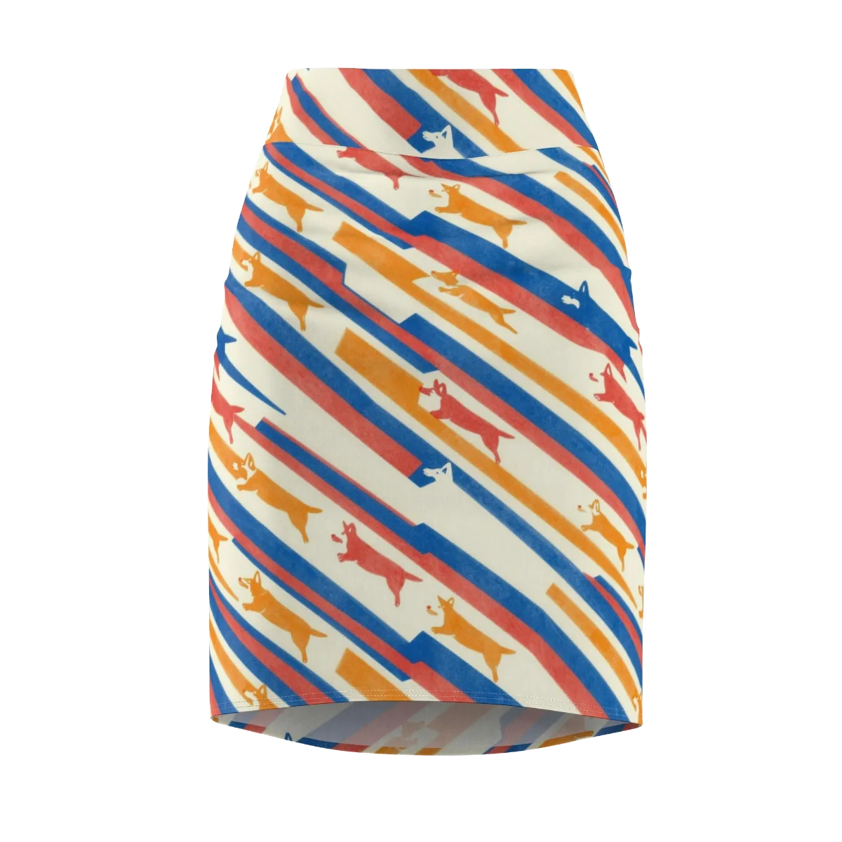 Canine Cadence on Pencil Skirt — Front