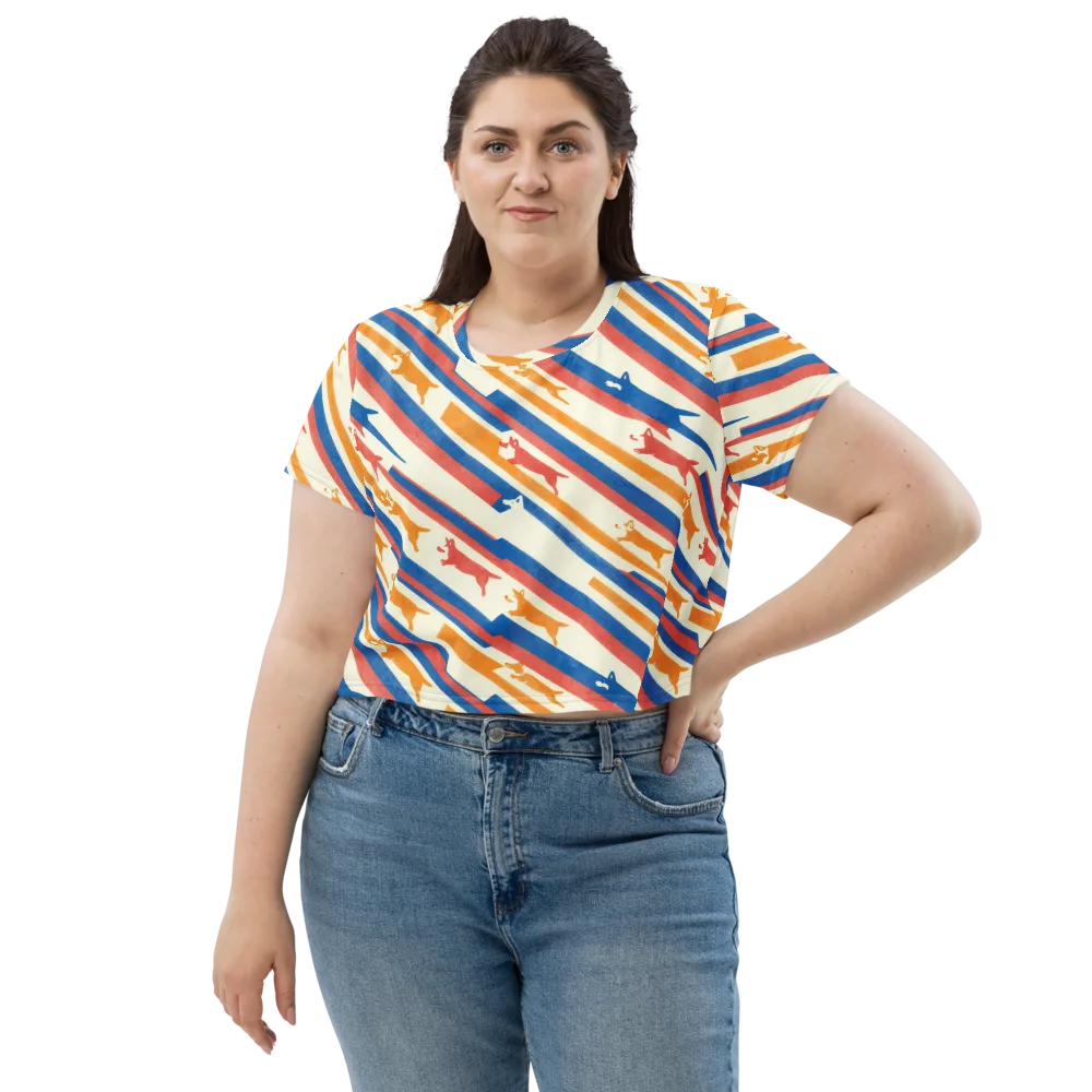 Canine Cadence on Crop Tee — Front